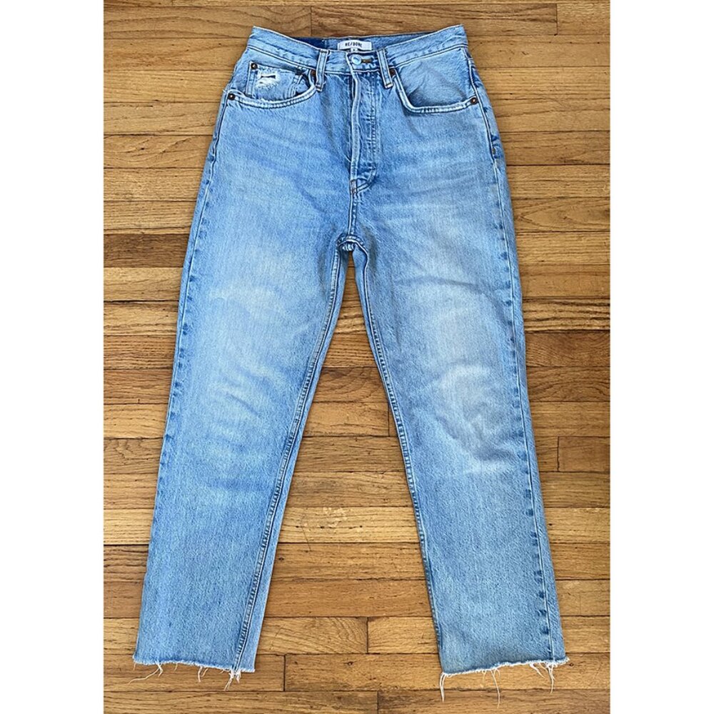 RE/DONE 70s Ultra High Rise Stove Pipe Jeans | Size 26
